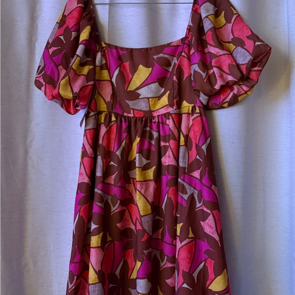 Colorful Patterned Mini Dress - Picture 2 of 7